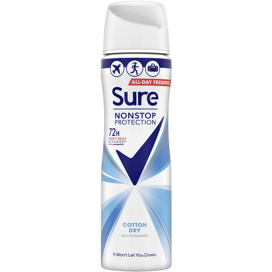 Sure Nonstop Protection 72h Cotton Dry Anti-Perspirant Deodorant Spray 75ml