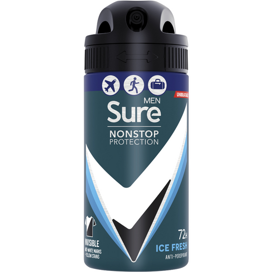 Sure Men Nonstop Protection 72h Invisible Ice Fresh Anti-Perspirant Deodorant Spray 75ml