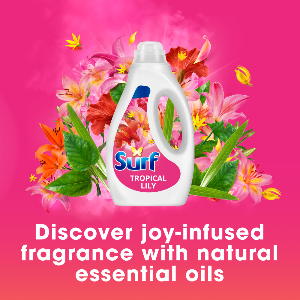 Surf Tropical Lily Concentrated Liquid Laundry Washing Detergent 44 Washes 1188ml
