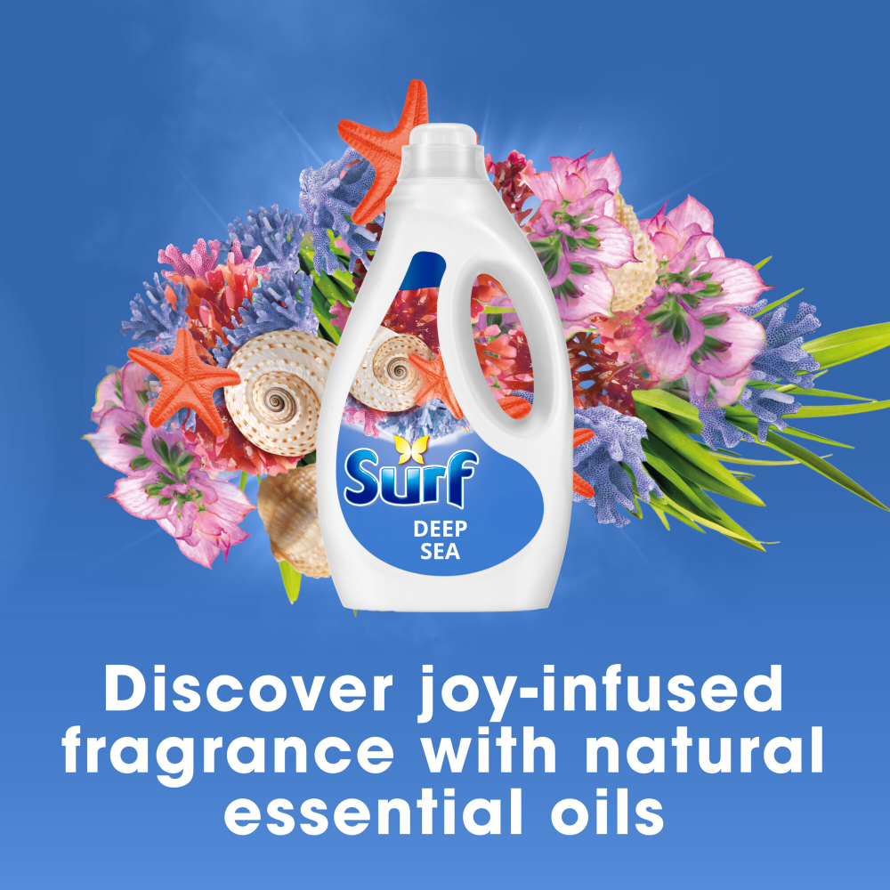 Surf Deep Sea Concentrated Liquid Laundry Washing Detergent 44 Washes 1188ml