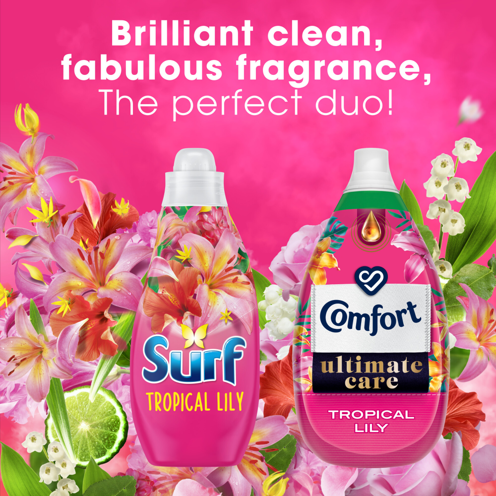 Surf Tropical Lily Concentrated Liquid Laundry Washing Detergent 24 Washes 648ml