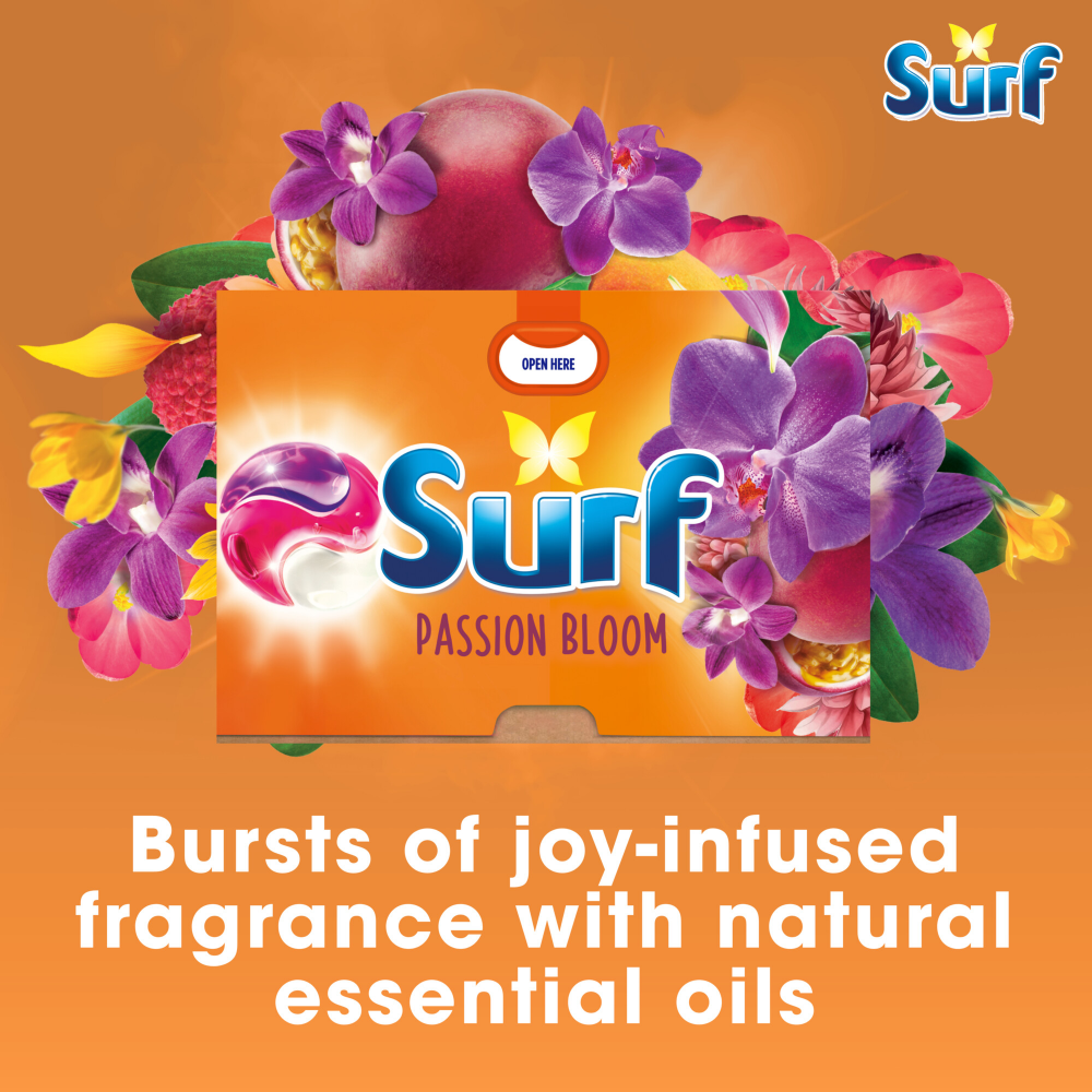 Surf Passion Bloom 3-In-1 Laundry Washing Detergent Capsules 26 Washes