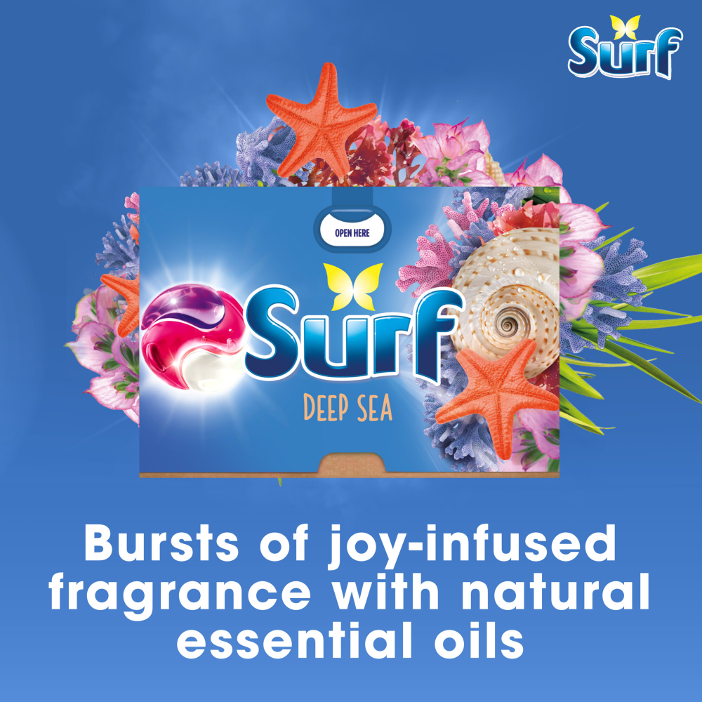 Surf Deep Sea 3-In-1 Laundry Washing Detergent Capsules 51 Washes