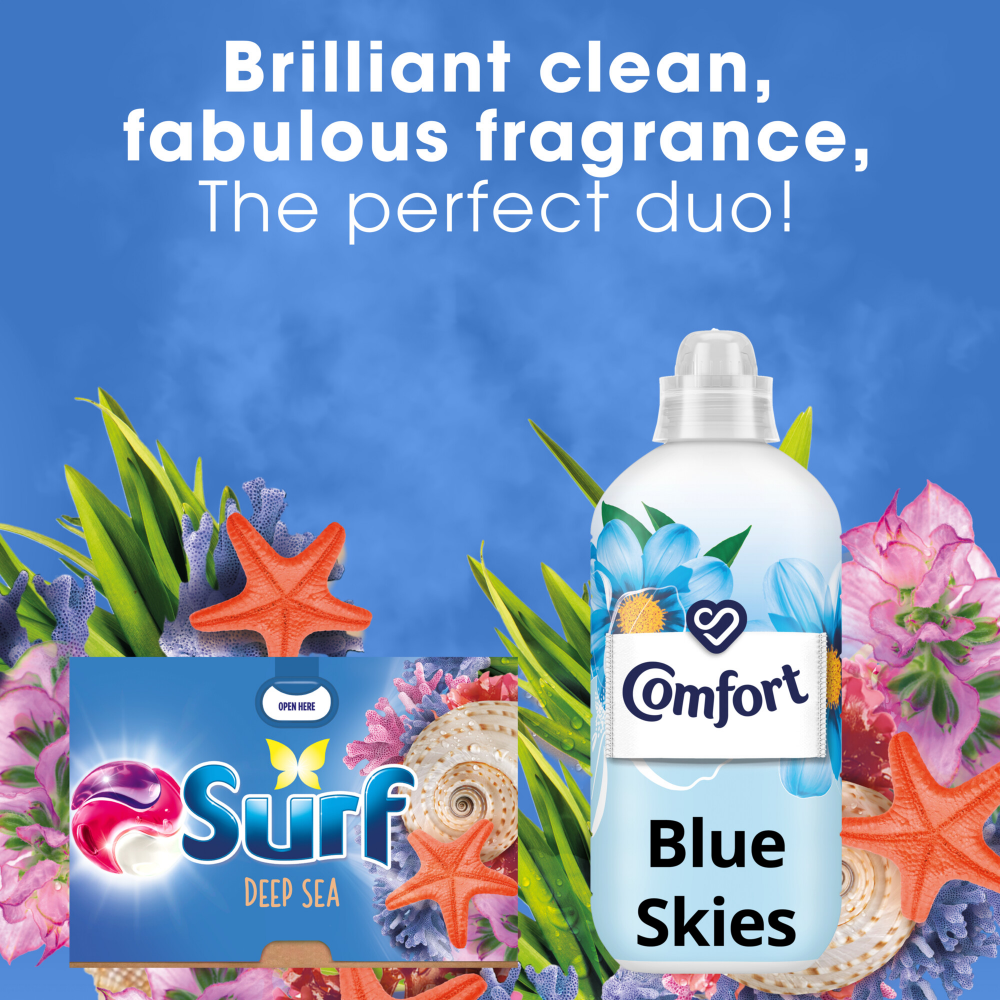 Surf Deep Sea 3-In-1 Laundry Washing Detergent Capsules 51 Washes