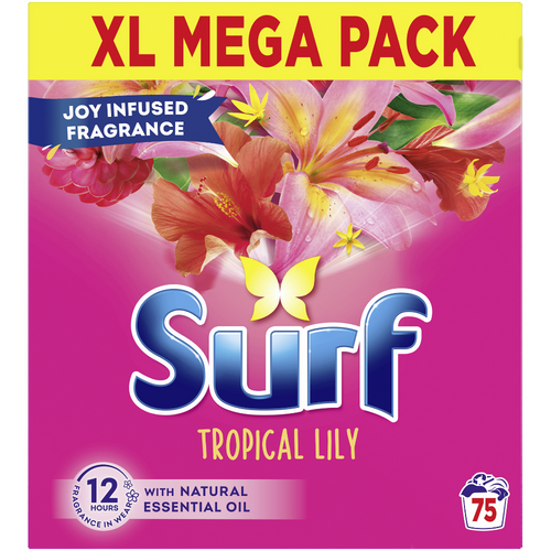 Surf Tropical Lily Powder Laundry Washing Detergent 75 Washes 3750g