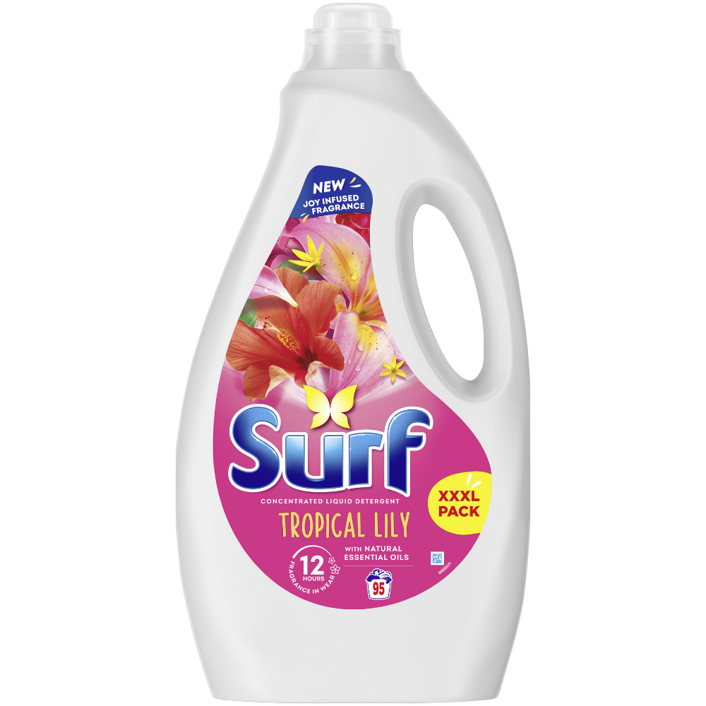 Surf Tropical Lily Concentrated Liquid Laundry Washing Detergent 95 Washes 2500ml