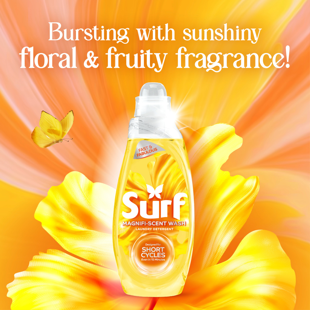 Surf Sunshine Blossom Concentrated Liquid Laundry Washing Detergent 31 Washes 837ml