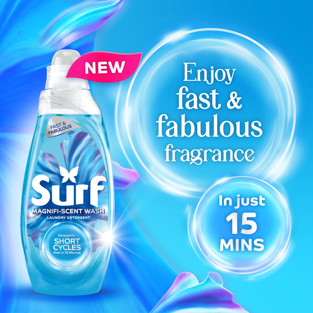 Surf Magnifi-Scent Wash Aqua Bliss Liquid Laundry Washing Detergent 31 Washes 837ml
