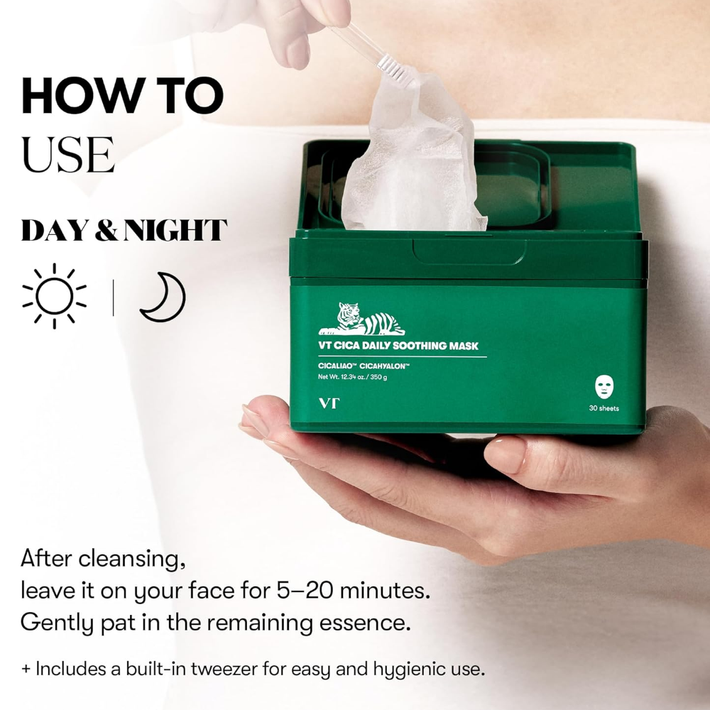 VT Cosmetics Cica Daily Soothing Sheet Mask 30 Sheets