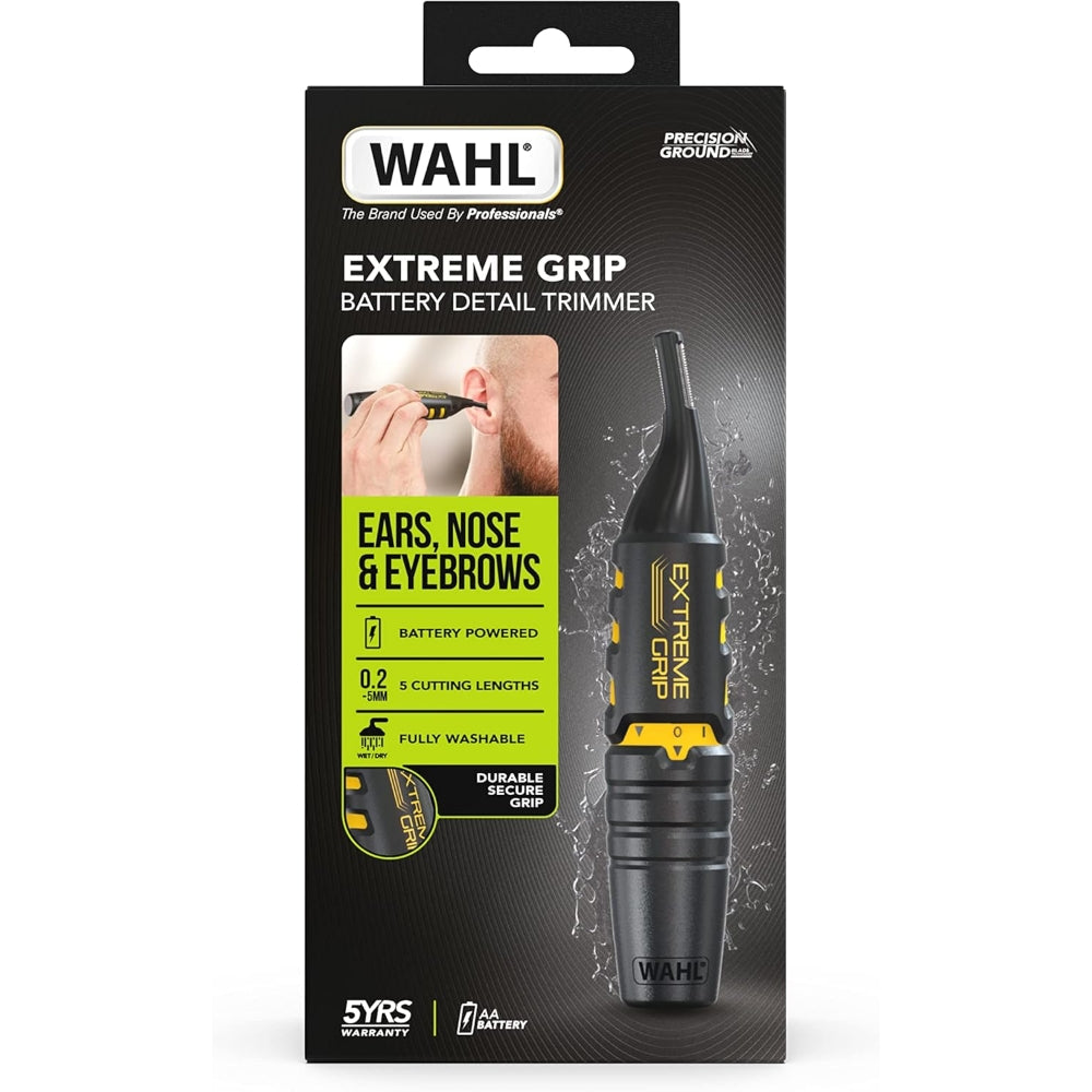 Wahl 3-In-1 Extreme Grip Ear, Nose & Brow Battery Detail Trimmer