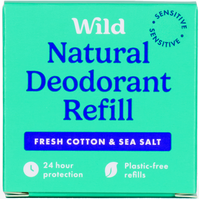 Wild Fresh Cotton & Sea Salt Sensitive Deodorant Refill 40g