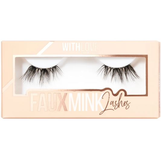 With Love Cosmetics Faux Mink Half Strip Lash Half Measures Black