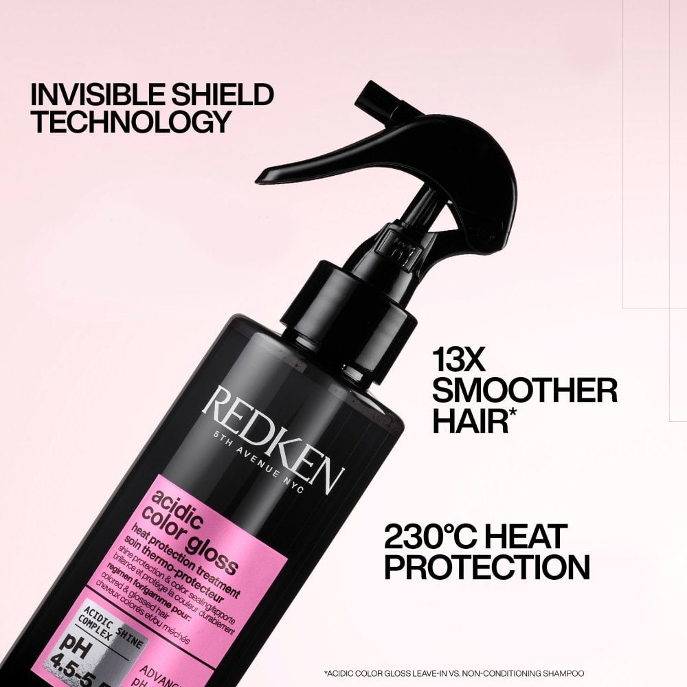 Redken Acidic Colour Gloss Shampoo 300ml, Colour Protection Conditioner 300ml & Leave-In Spray 190ml Trio
