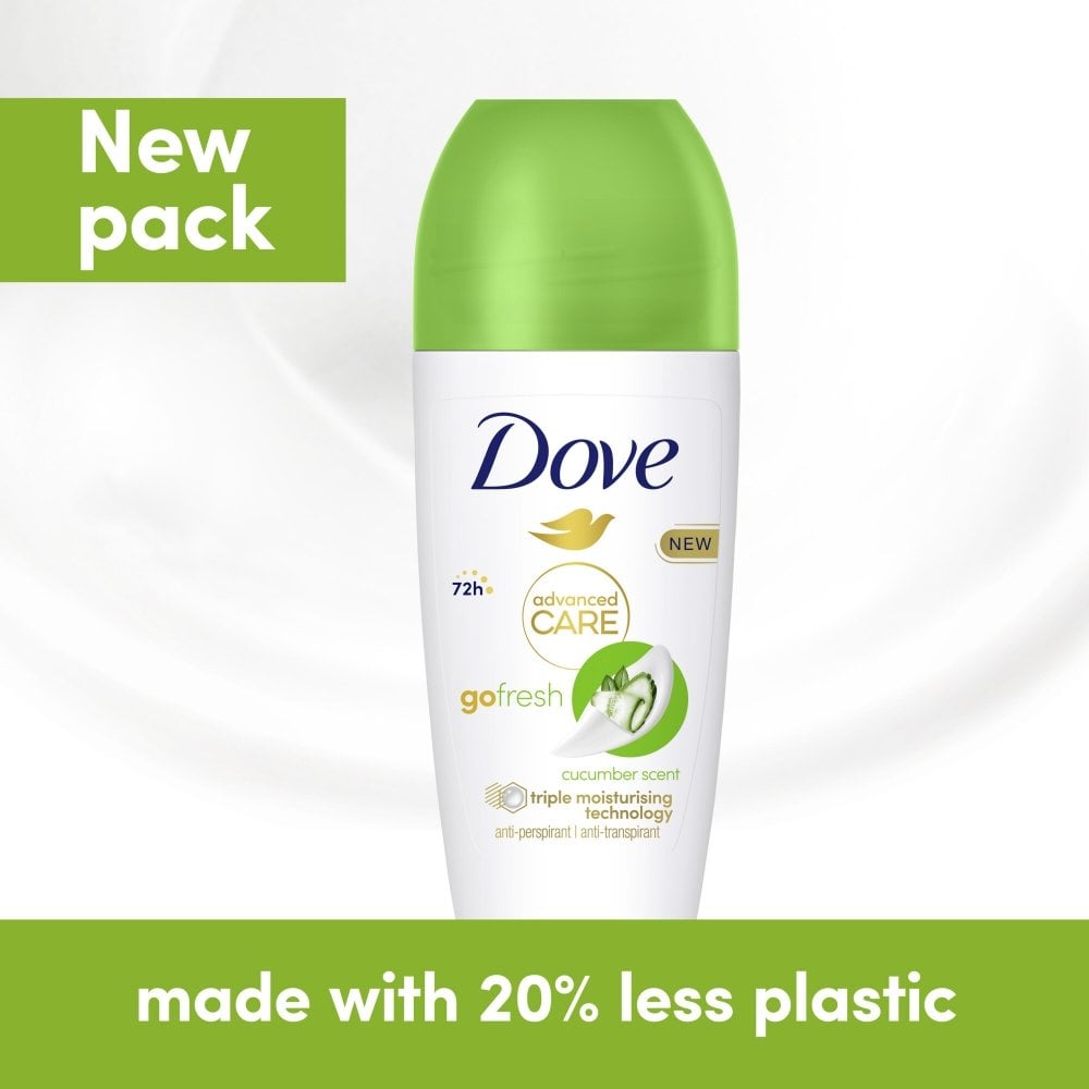 Dove Advanced Care 72h Go Fresh Cucumber Anti-Perspirant Deodorant Roll-On 50ml