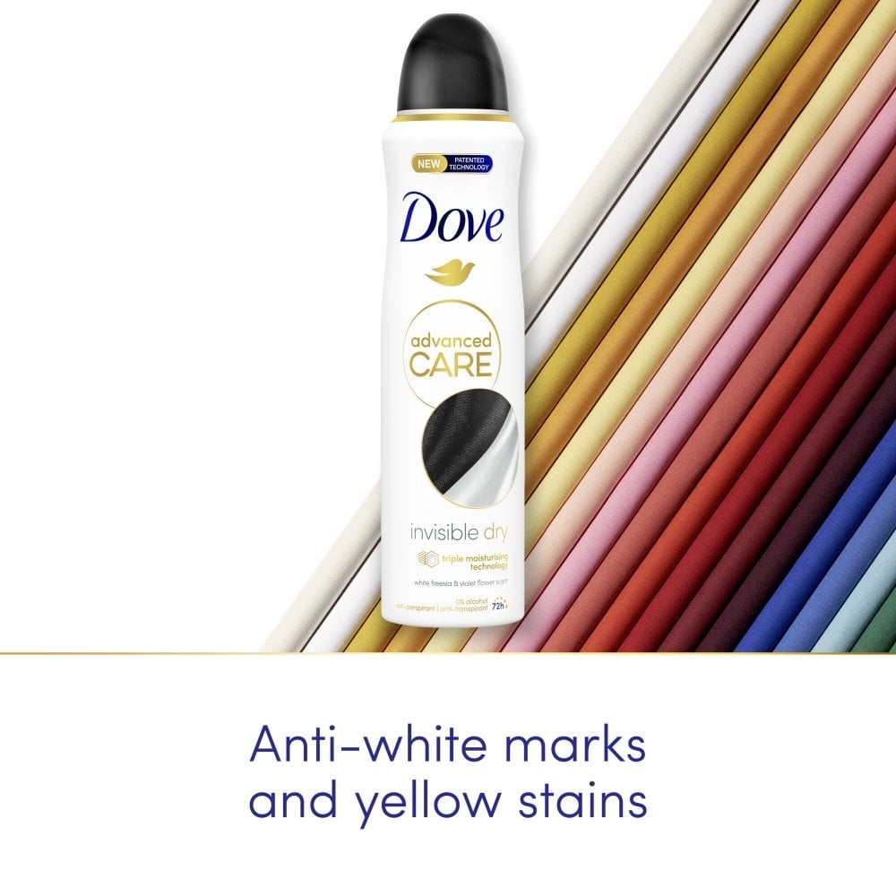Dove Advanced Care 72h Invisible Dry White Freesia & Violet Flower Anti-Perspirant Deodorant Spray 200ml