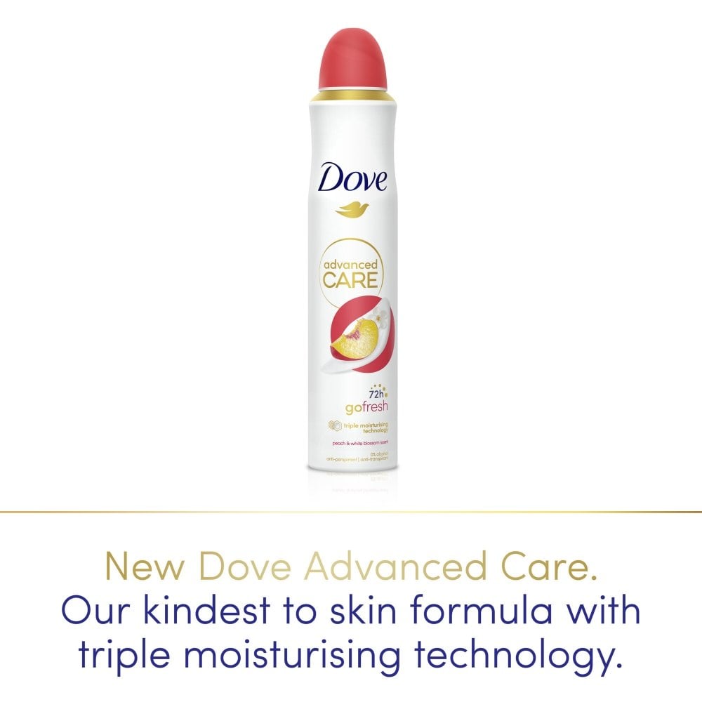 Dove Advanced Care 72h Go Fresh Peach & White Blossom Anti-Perspirant Deodorant Spray 200ml