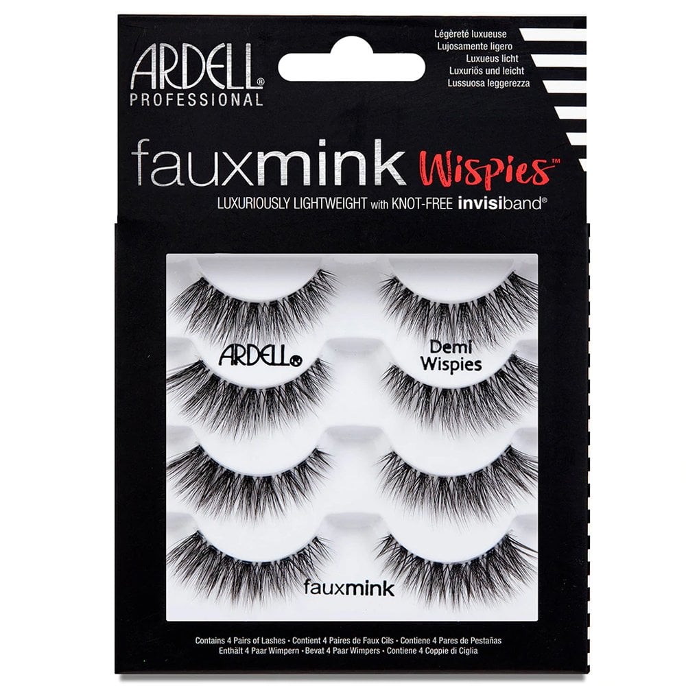 Ardell Professional Multipack Faux Mink Demi Wispies Black 4 Pairs