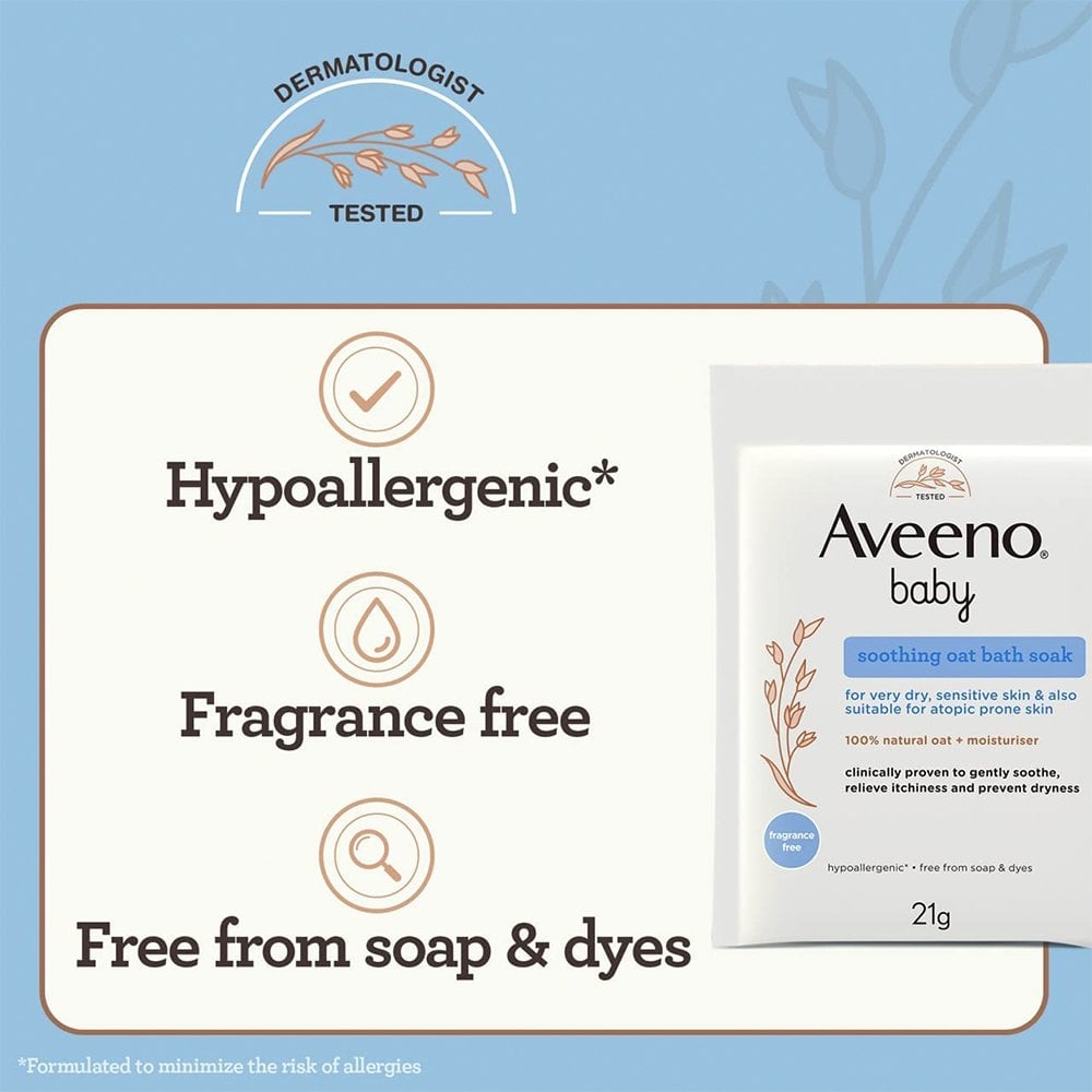 Aveeno Baby Soothing Oat Bath Soak 5 x 21g Sachets