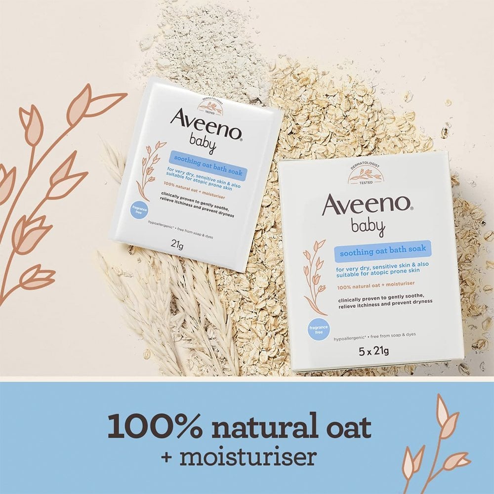 Aveeno Baby Soothing Oat Bath Soak 5 x 21g Sachets