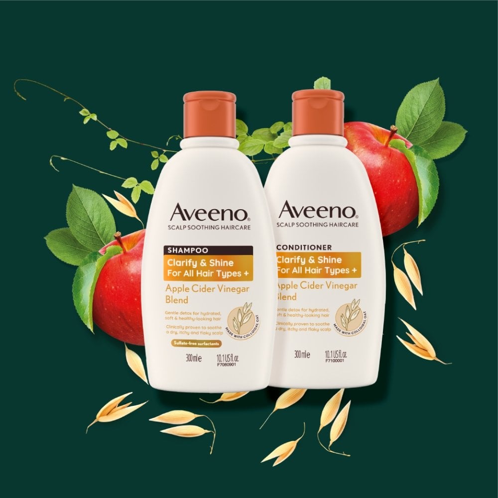 Aveeno Clarify and Shine+ Apple Cider Vinegar Conditioner 300ml