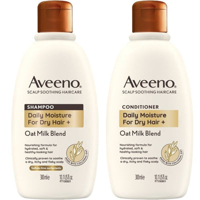 Aveeno Daily Moisture+ Oat Milk Blend Shampoo & Conditioner Twin 2 x 300ml