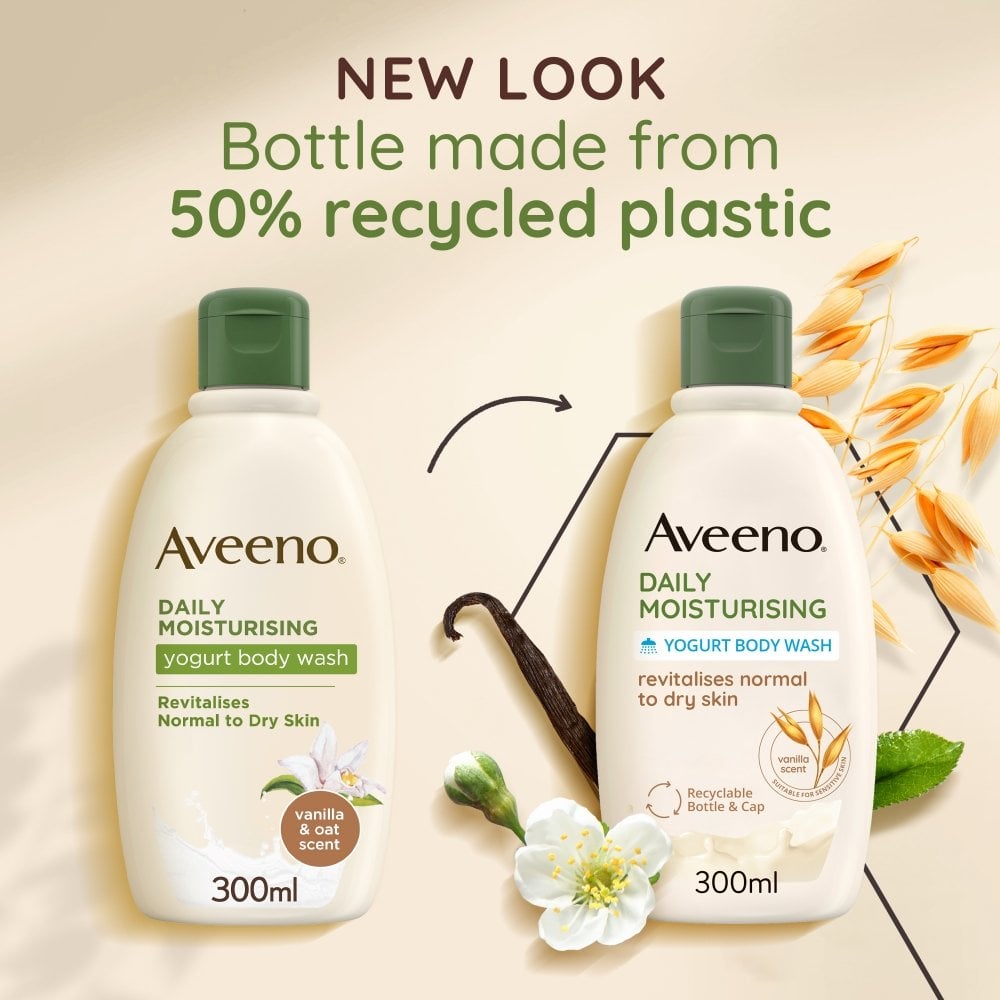 Aveeno Daily Moisturising Yogurt Body Wash Vanilla & Oat 300ml