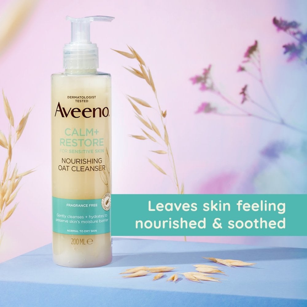 Aveeno Face Calm+ Restore Nourishing Oat Cleanser 200ml