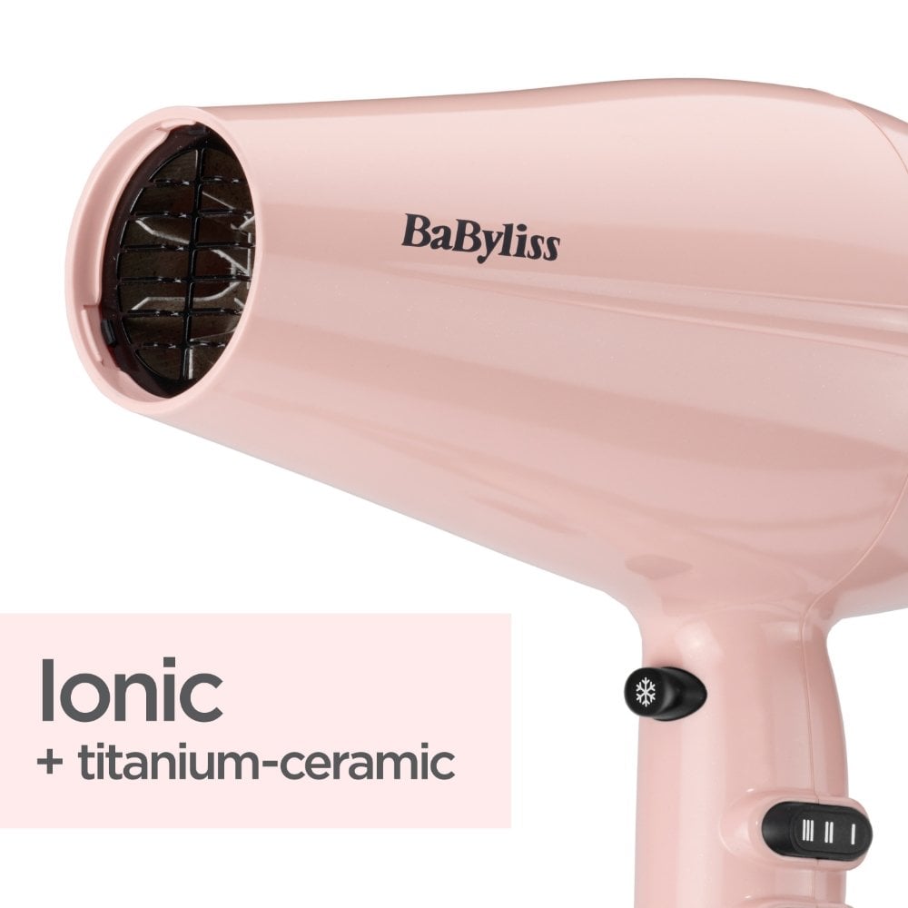 BaByliss 2200 Hair Dryer Rose Blush 5337U