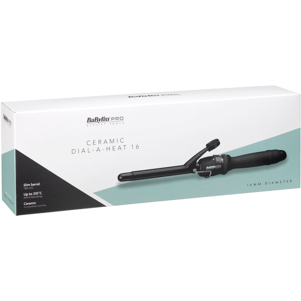 Babyliss Pro Ceramic Dial A Heat Curling Tong 16mm Black