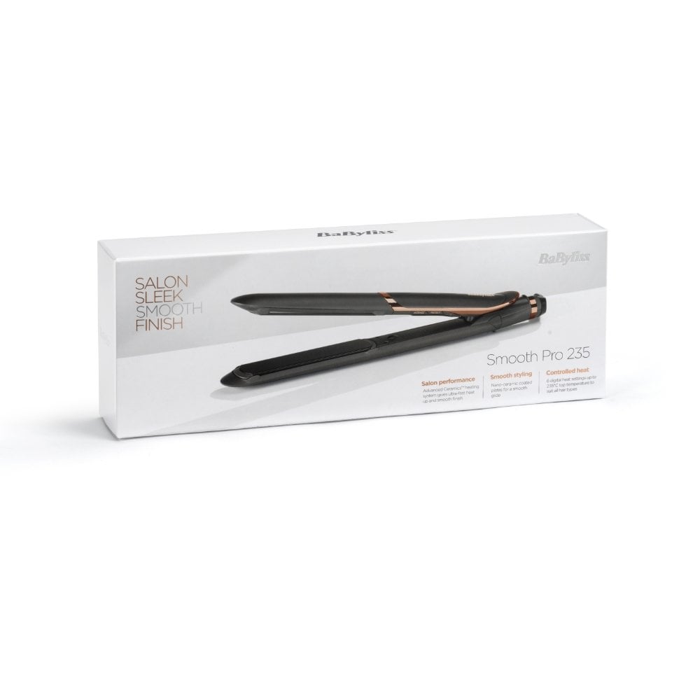 BaByliss Smooth Pro 235 Hair Straightener Black 2393U