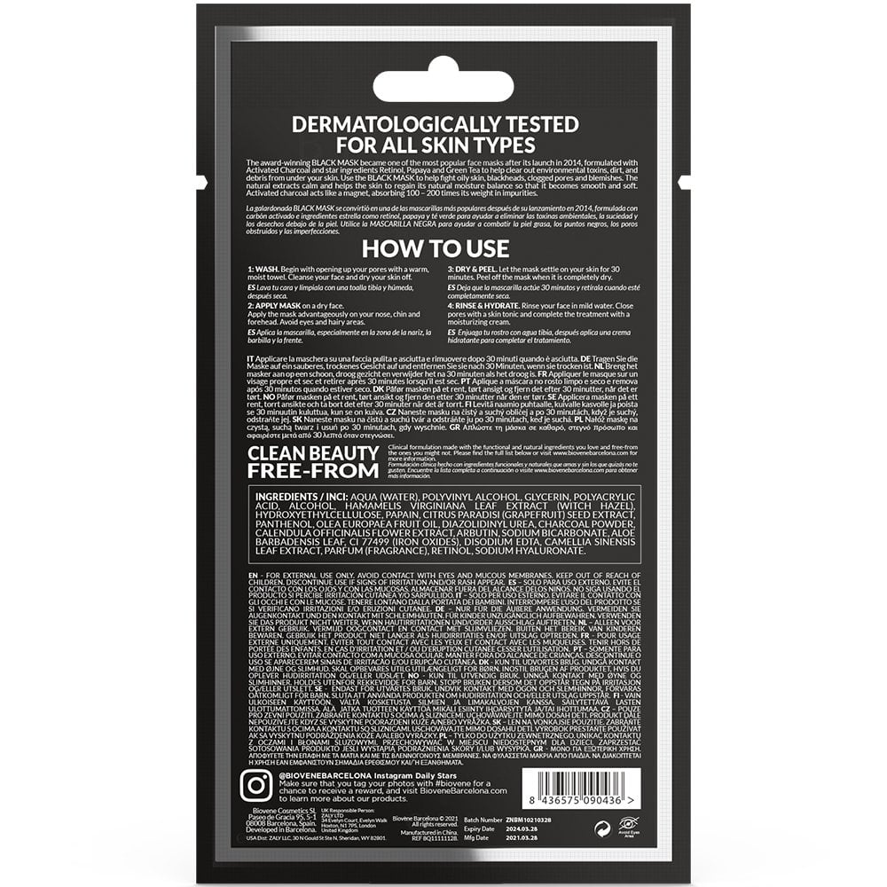 Biovene Black Mask Ultra Cleansing Peel Off Treatment 12.5ml