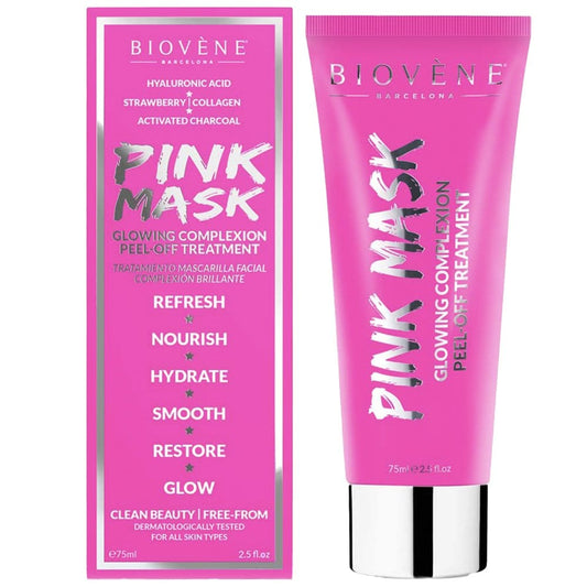 Biovene Pink Mask Glowing Complexion Peel Off Treatment 75ml