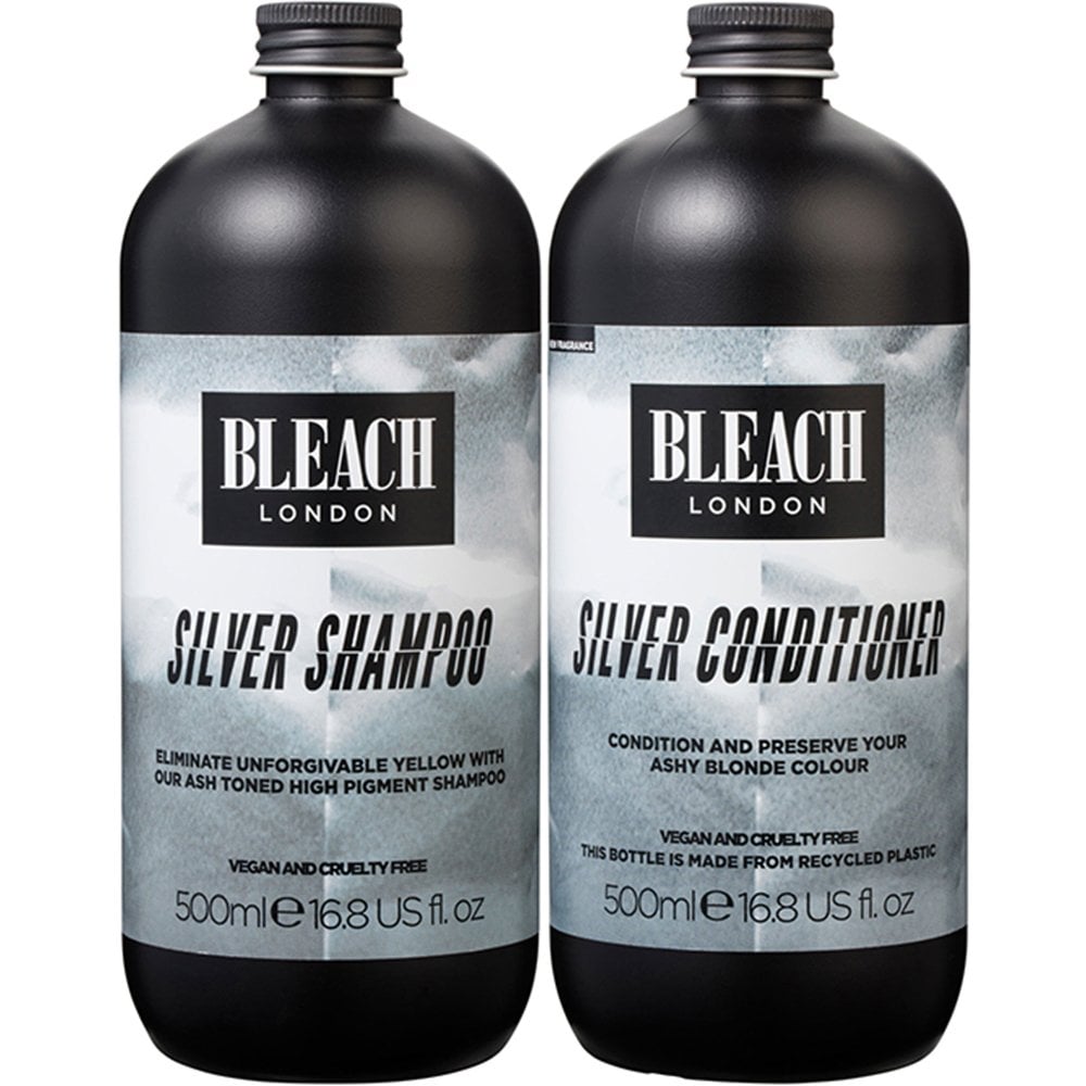 Bleach London Silver Shampoo & Conditioner Twin 2 x 500ml