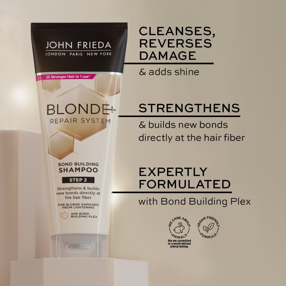 John Frieda Blonde+ Repair System Bond Building Shampoo & Conditioner Twin 2 x 250ml