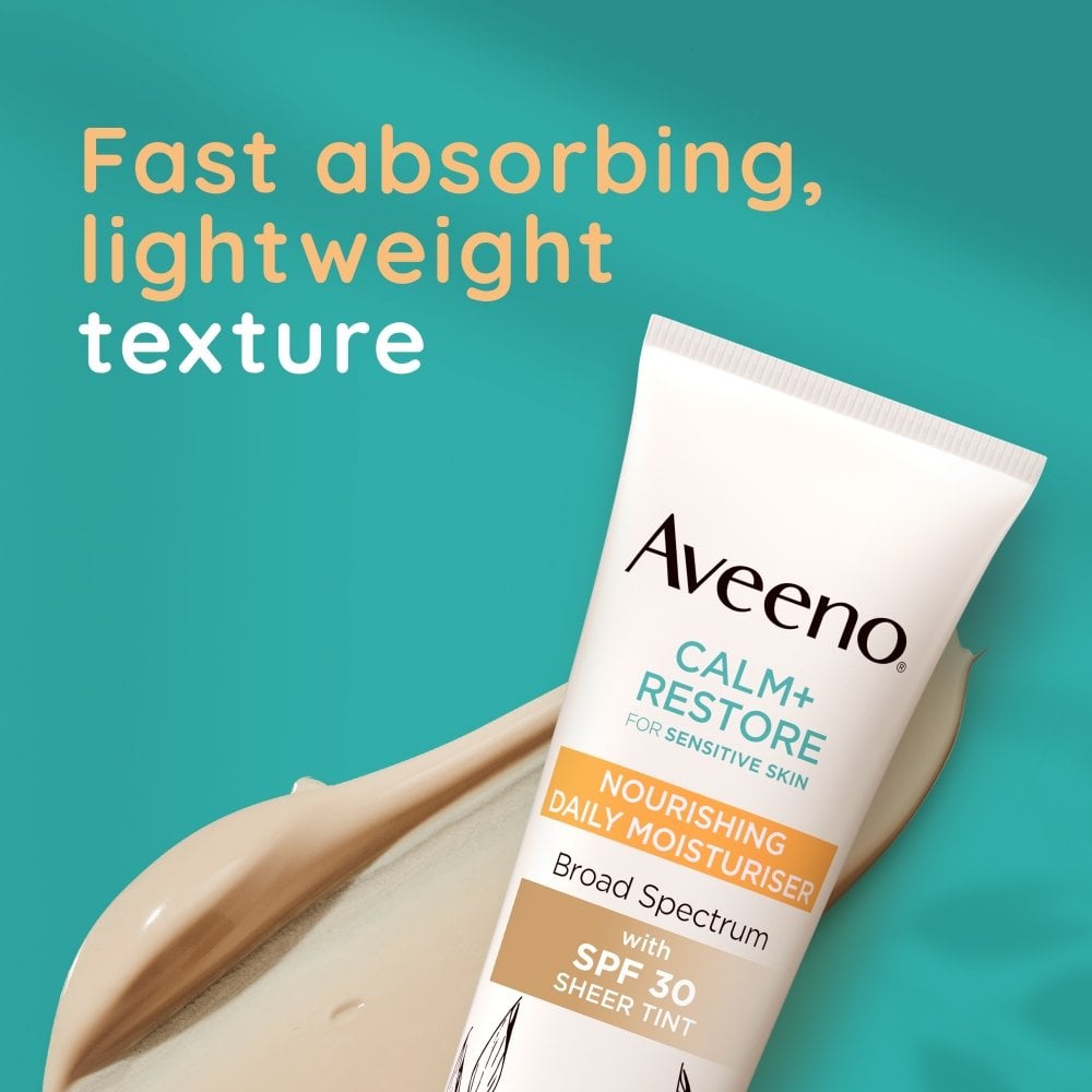 Aveeno Calm Restore+ Sheer Tint Nourishing Daily Moisturiser SPF30 50ml