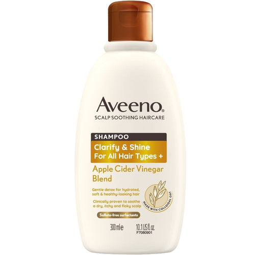 Aveeno Clarify and Shine+ Apple Cider Vinegar Blend Shampoo 300ml