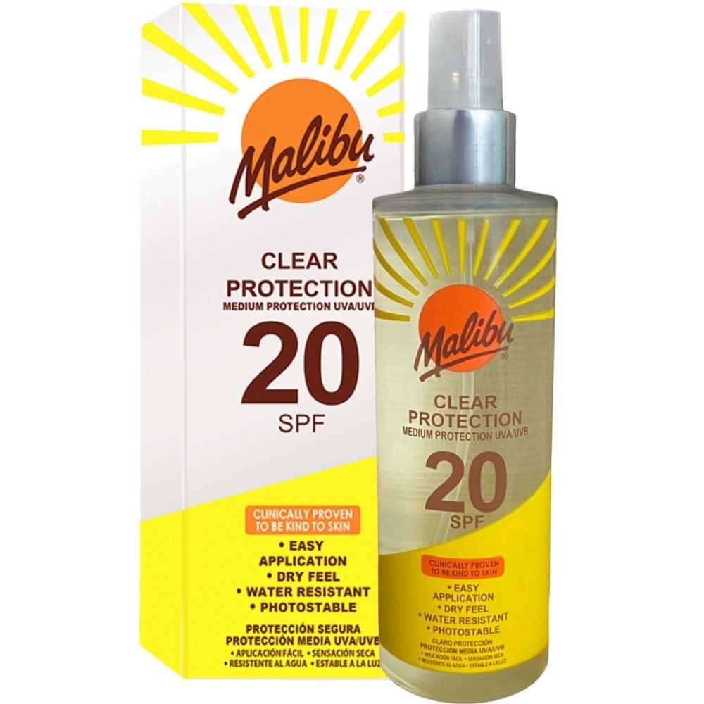Malibu Clear Protection Spray SPF20 250ml