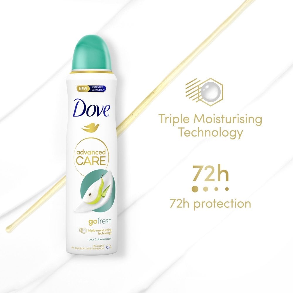 Dove Advanced Care 72h Go Fresh Pear & Aloe Vera Anti-Perspirant Deodorant Spray 200ml