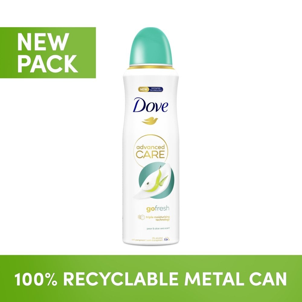 Dove Advanced Care 72h Go Fresh Pear & Aloe Vera Anti-Perspirant Deodorant Spray 200ml