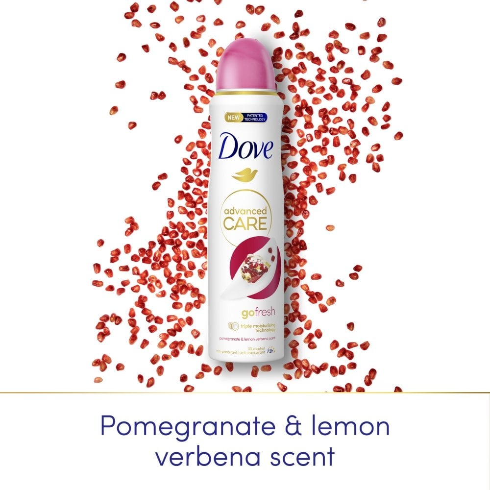 Dove Advanced Care 72h Go Fresh Pomegranate & Lemon Verbena Anti-Perspirant Deodorant Spray 200ml