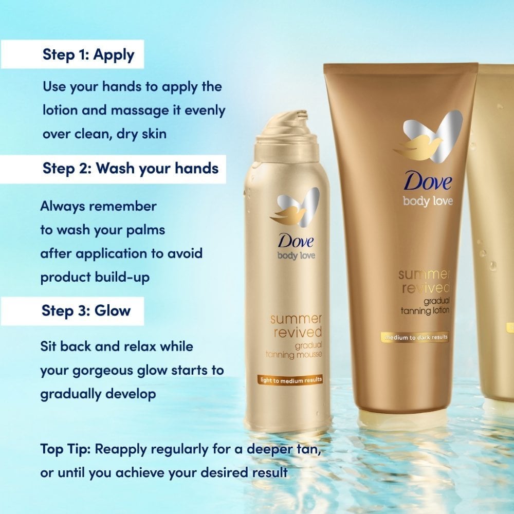 Dove Body Love Summer Revived Self-Tanning Body Lotion Light & Dark Twin 2 x 200ml