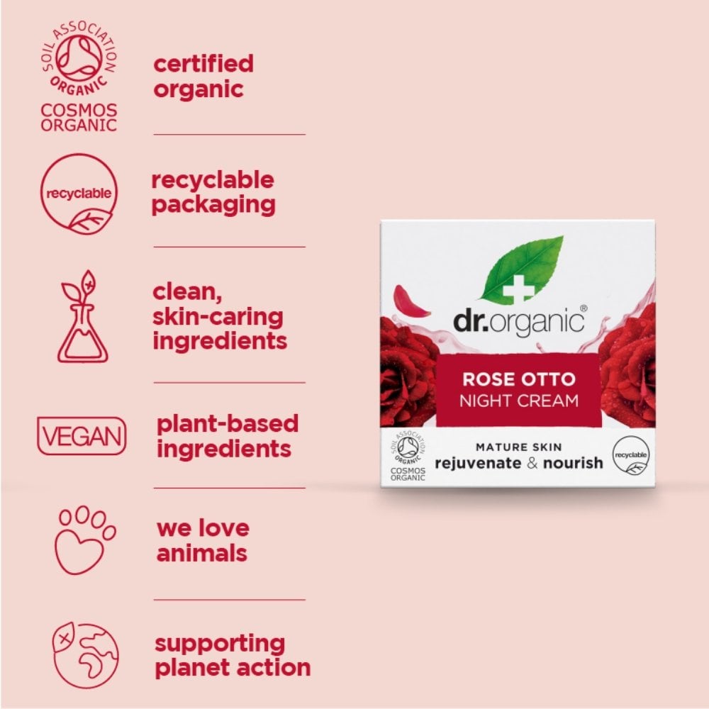 Dr. Organic Rose Otto Night Cream 50ml