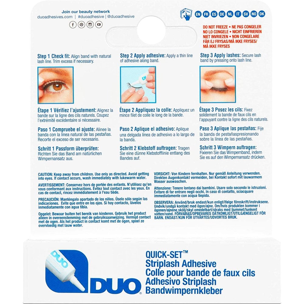 Duo Eyelash Glue Quick-Set Striplash Adhesive White/Clear 7g