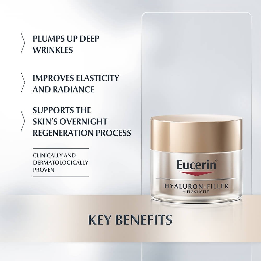 Eucerin Anti-Age Hyaluron Filler & Elasticity Night Cream 50ml