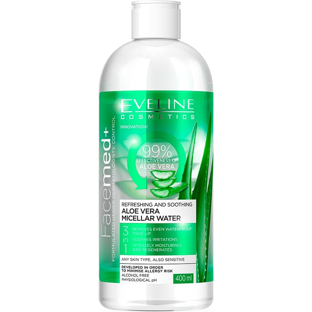 Eveline Cosmetics FaceMed+ 3 in 1 Aloe Vera Micellar Water 400ml