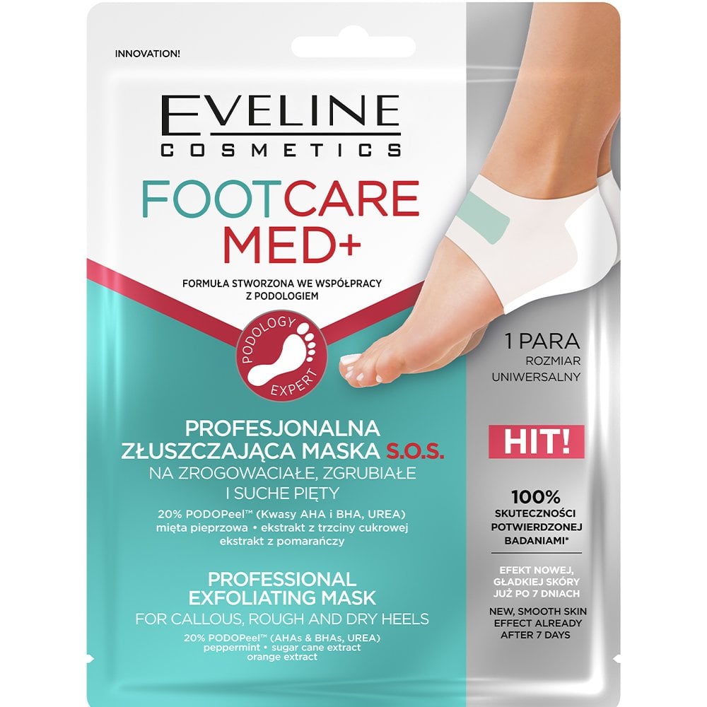Eveline Cosmetics Footcare Med+ Professional Exfoliating Foot Mask 1 Pair
