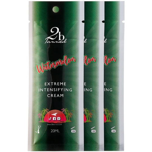 2BTanned Extreme Intensifying Cream Watermelon Tanning Accelerator Travel-Size Sachet 3 x 20ml