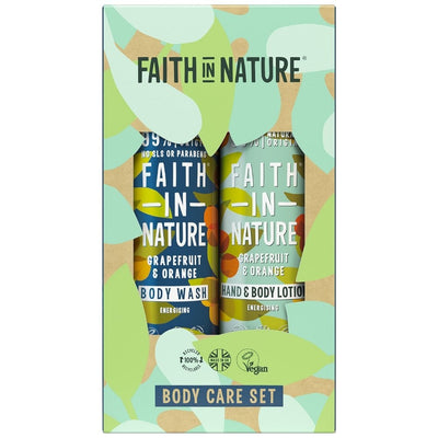 Faith In Nature Grapefruit & Orange Hand & Body Care Gift Set 2 x 400ml