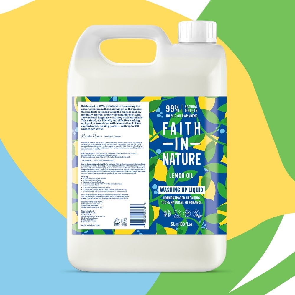 Faith In Nature Super Concentrated Washing Up Liquid 5000ml