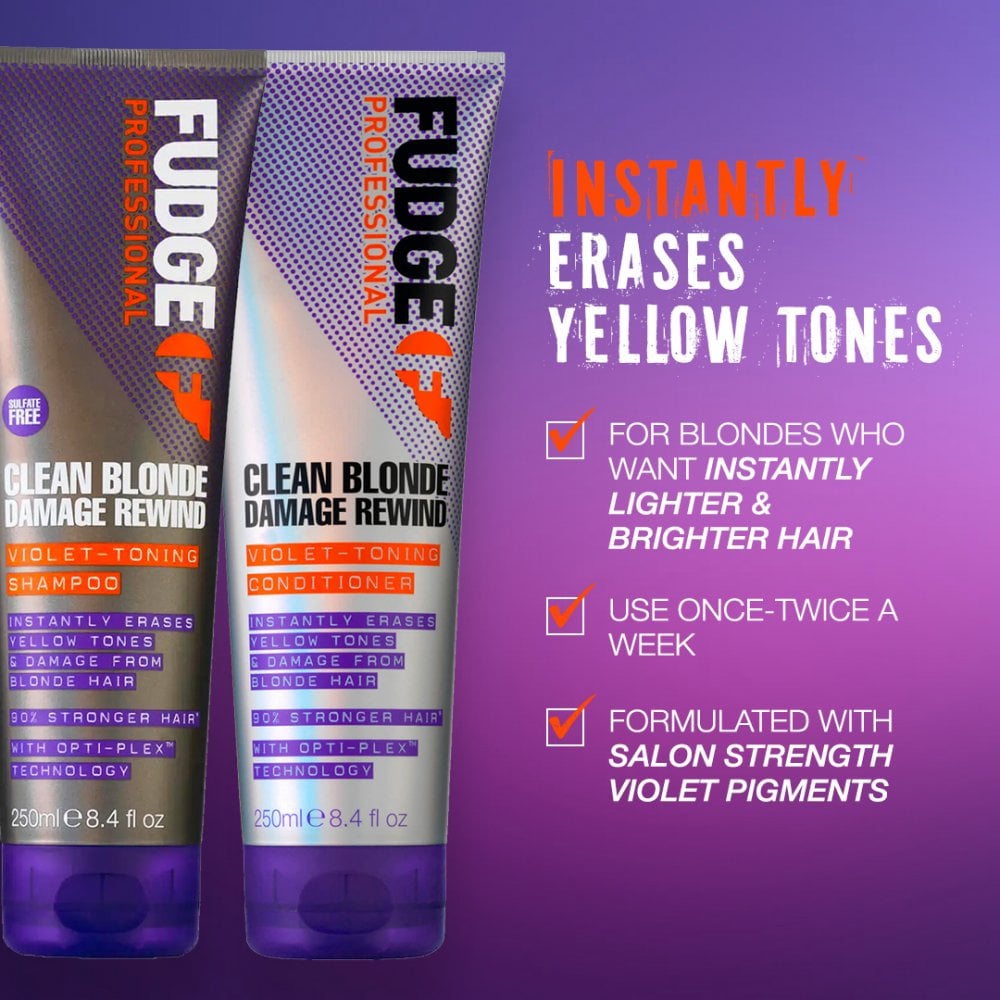 Fudge Professional Clean Blonde Violet-Toning Shampoo 1000ml